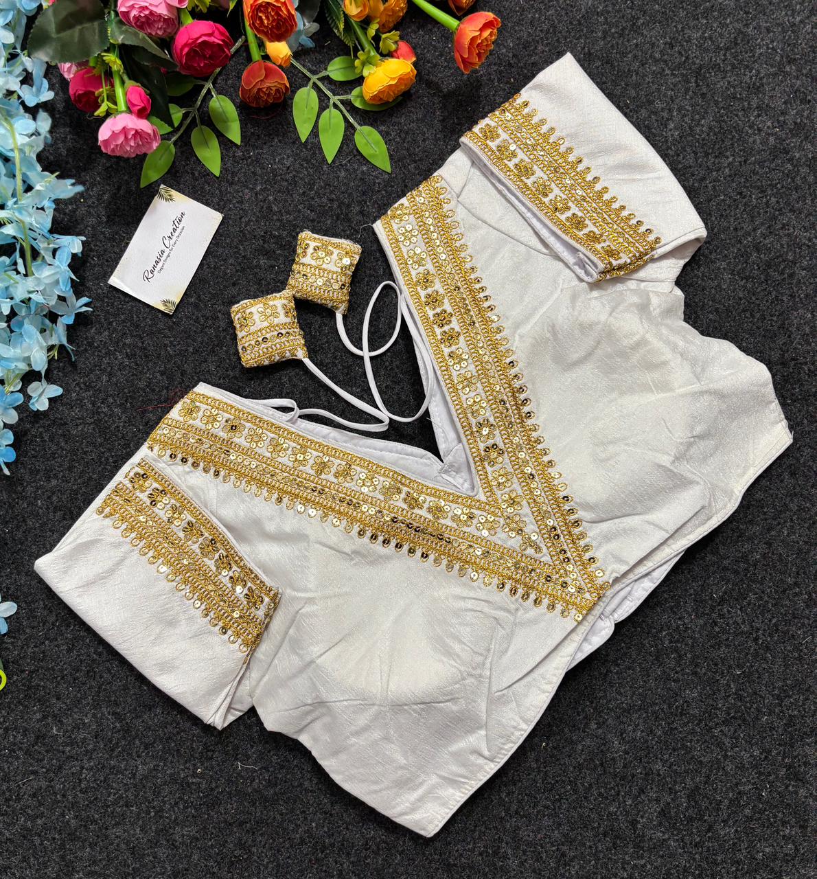 Ajrakh Block Print Silk Stole view 3