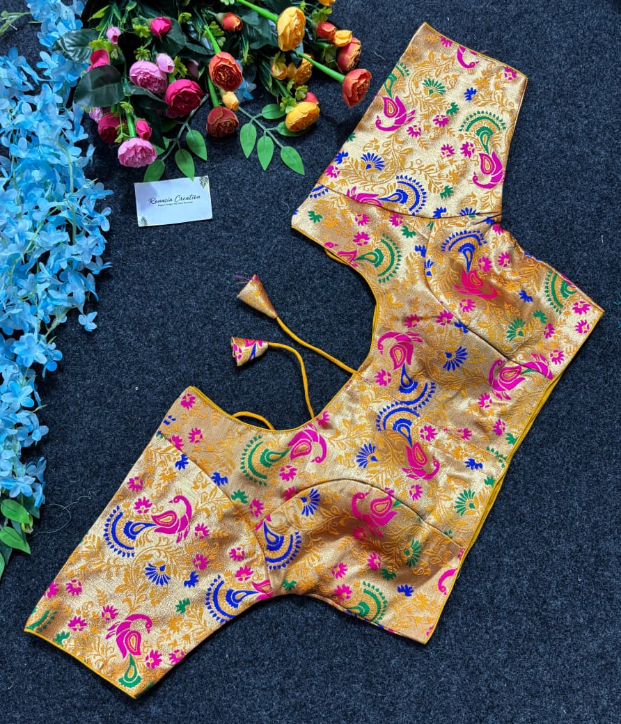 Velvet Embroidered Blouse view 3